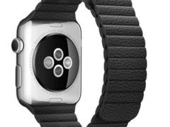 Curea iUni compatibila cu Apple Watch 1/2/3/4/5/6/7, 44mm, Leather Loop, Piele, Black